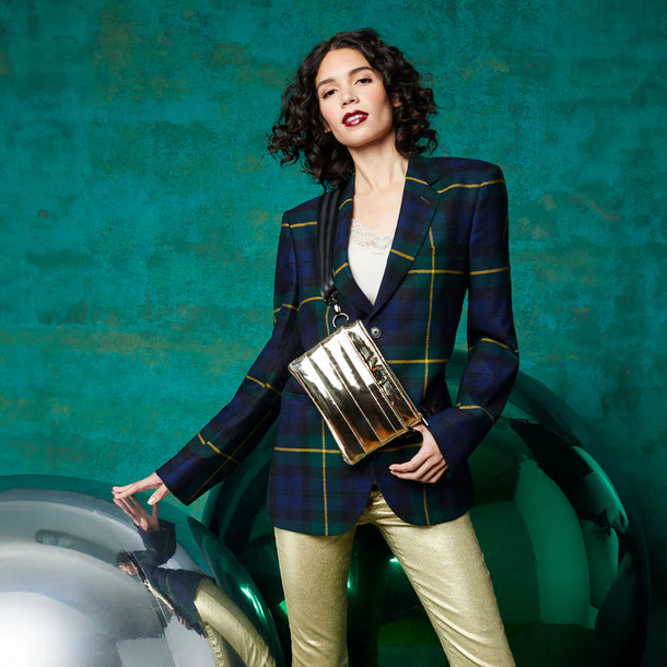 Bum Bag Crossbody in Gold Mirror