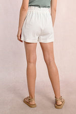 Load image into Gallery viewer, Paper Bag Waist Shorts in White
