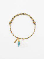 Load image into Gallery viewer, Blue Budgerigar Bird Pompom Charms Bracelet
