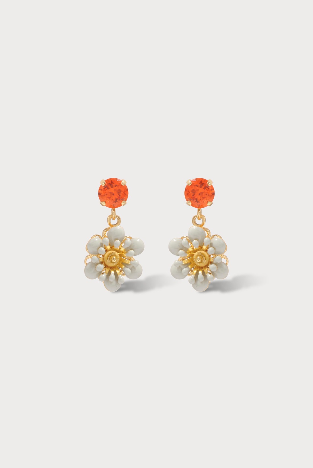 Camelia Baby Earrings in Orange