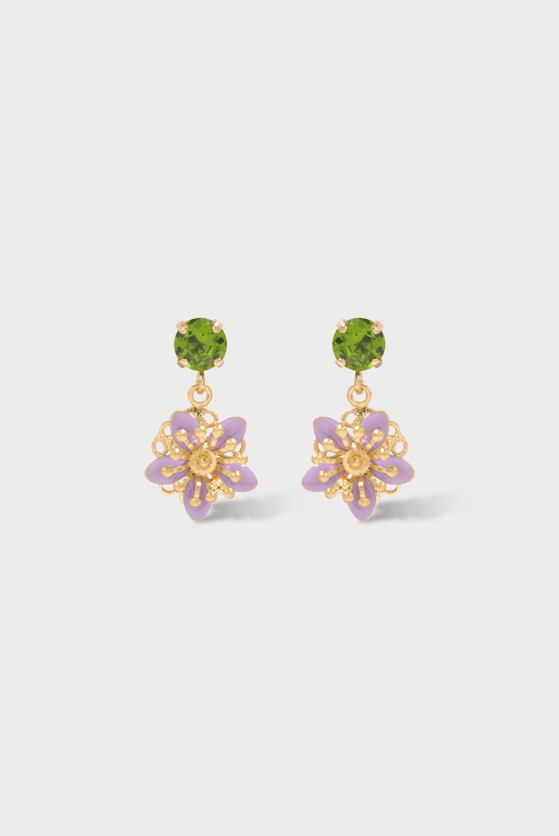 Camelia Baby Earrings in Green