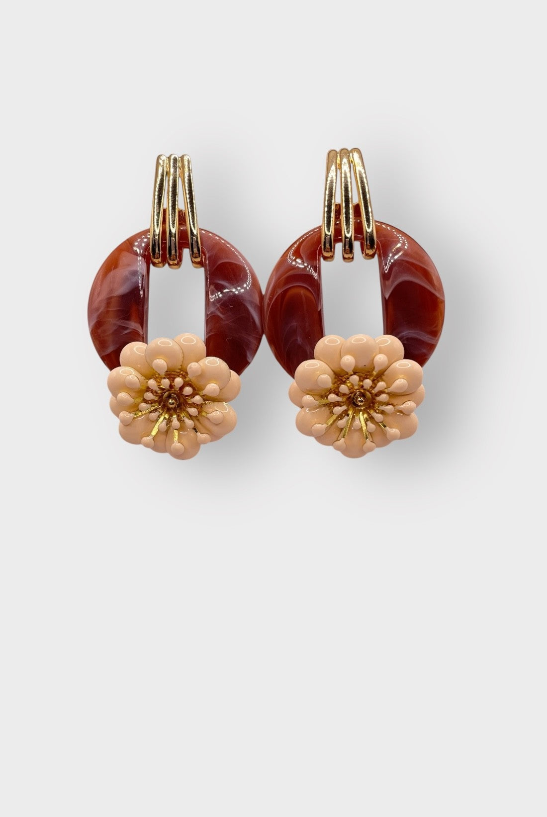 Oculus Fleur Post Earring in Topaz