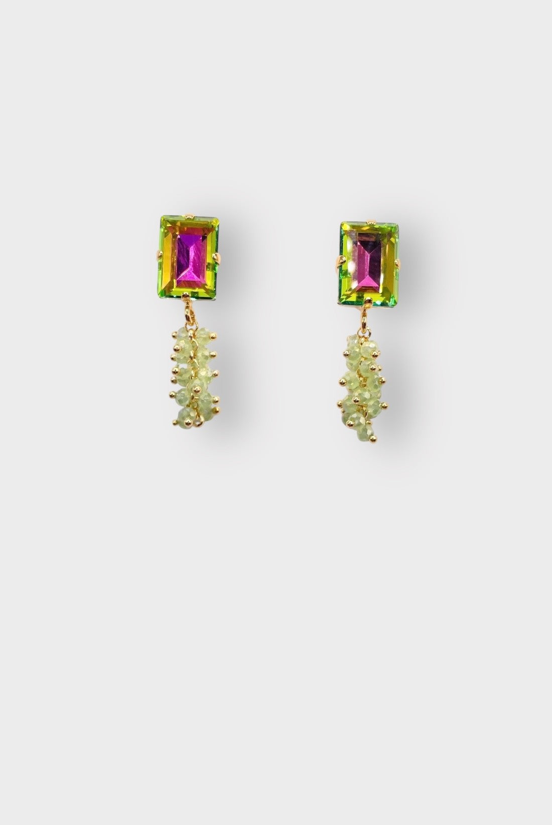 Mini Shine Earrings in Green