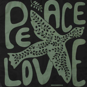 Mini Peace and Love Scarf in Khaki