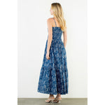 Load image into Gallery viewer, Fish Print Tiered Dress in Navy
