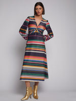 Load image into Gallery viewer, Carolina Dress in Multicolor Stripe
