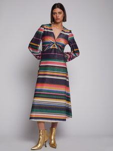 Carolina Dress in Multicolor Stripe