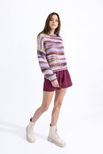 Load image into Gallery viewer, Chunky Space Dye Sweater in Mauve
