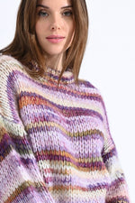 Load image into Gallery viewer, Chunky Space Dye Sweater in Mauve
