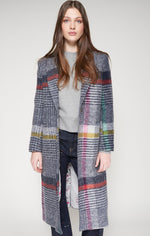 Load image into Gallery viewer, Katherine Checked Long Coat in Multicolor
