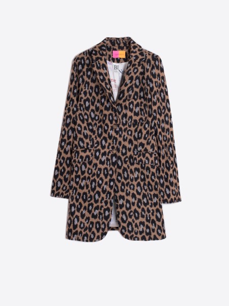 Oxford Coat in Leopard Jacquard