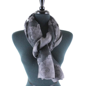 Shanghai Night Scarf in Silver Black