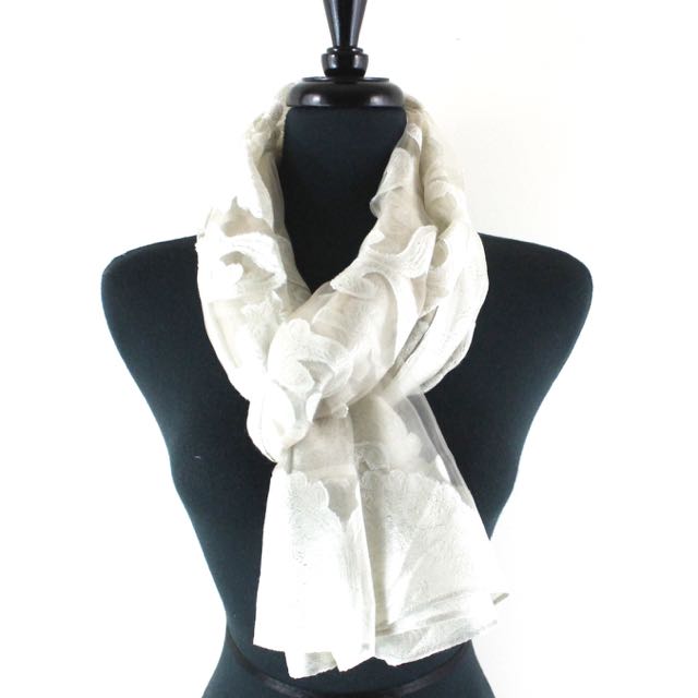 Shanghai Night Scarf in Ivory