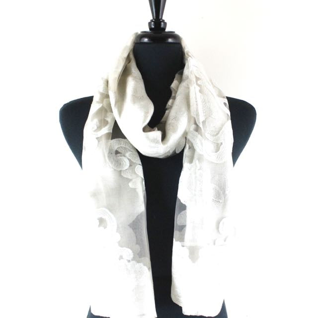 Shanghai Night Scarf in Ivory