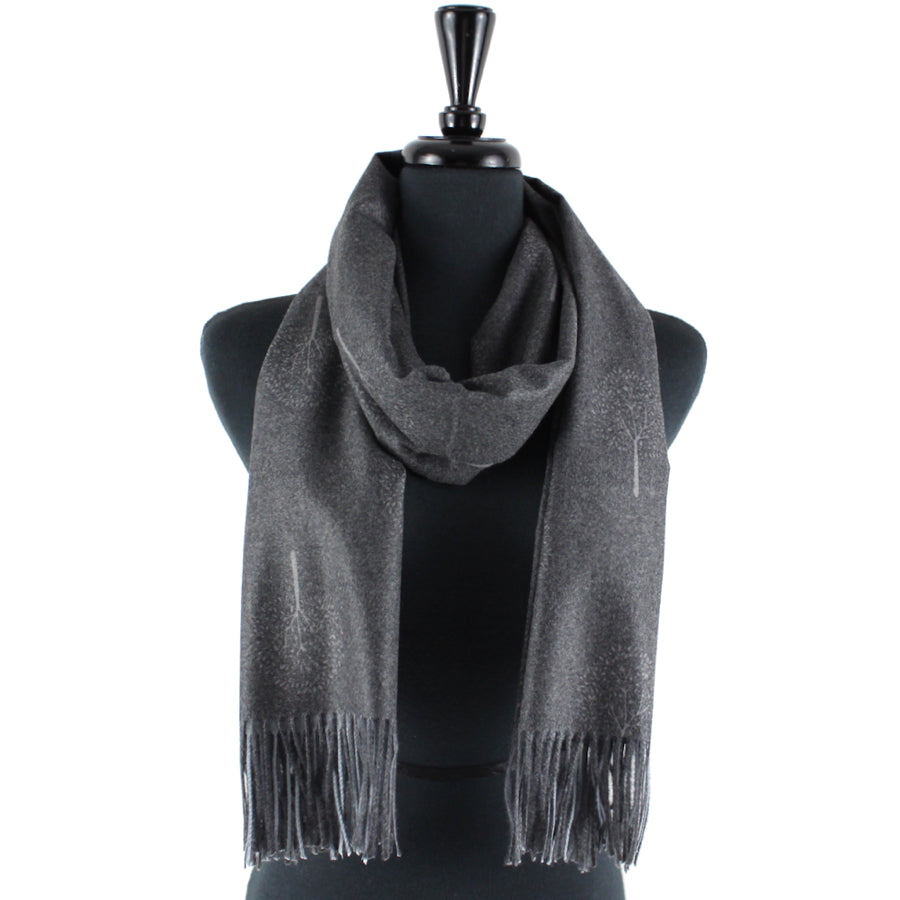 Small Tree of Life Scarf in Black