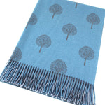Load image into Gallery viewer, Small Tree of Life Scarf in Teal Blue
