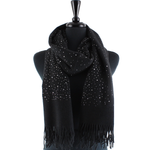 Load image into Gallery viewer, Mischa Rhinestone Scarf in Black
