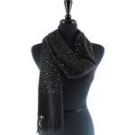 Load image into Gallery viewer, Mischa Rhinestone Scarf in Black
