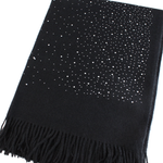Load image into Gallery viewer, Mischa Rhinestone Scarf in Black

