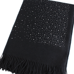 Mischa Rhinestone Scarf in Black