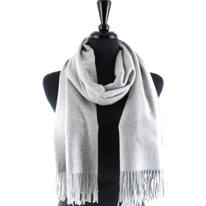 Mischa Rhinestone Scarf in Silver