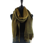 Load image into Gallery viewer, Bryce Canyon Pleated Ombre Scarf in Seaweed
