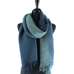 Load image into Gallery viewer, Bryce Canyon Pleated Ombre Scarf in Blue
