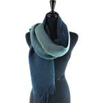 Load image into Gallery viewer, Bryce Canyon Pleated Ombre Scarf in Blue
