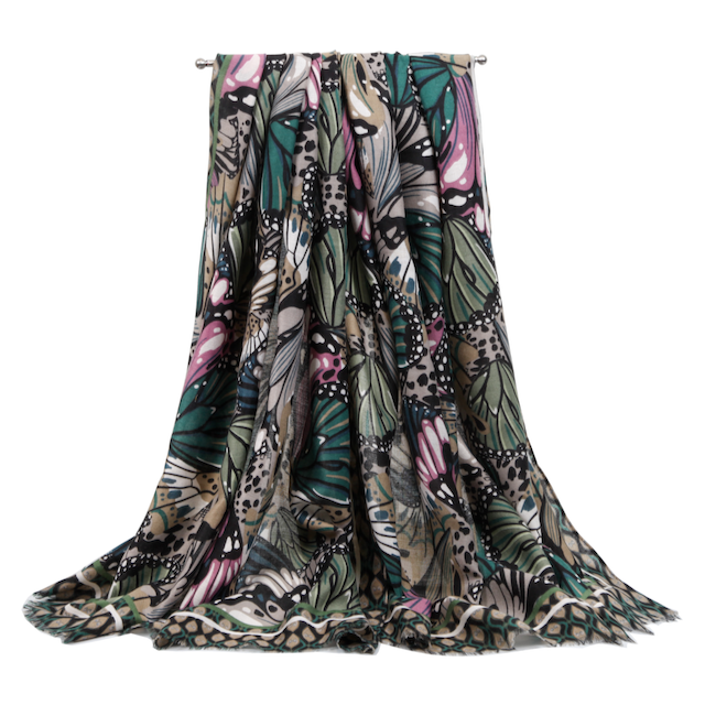 Monarch Luster Scarf in Green