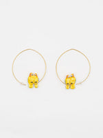 Load image into Gallery viewer, Yellow Parrot Couple Earrings
