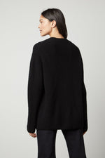 Load image into Gallery viewer, Britt Oversized Cardigan in Black
