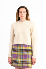 Load image into Gallery viewer, Cropped Basic Sweater in Cream
