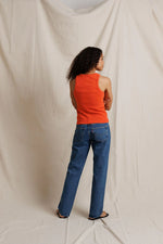 Load image into Gallery viewer, Daphne Rib Tank in Clementine
