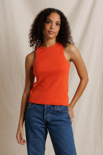 Load image into Gallery viewer, Daphne Rib Tank in Clementine
