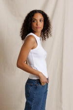 Load image into Gallery viewer, Daphne Rib Tank in White
