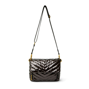 The Muse Bag in Dark Mocha Patent