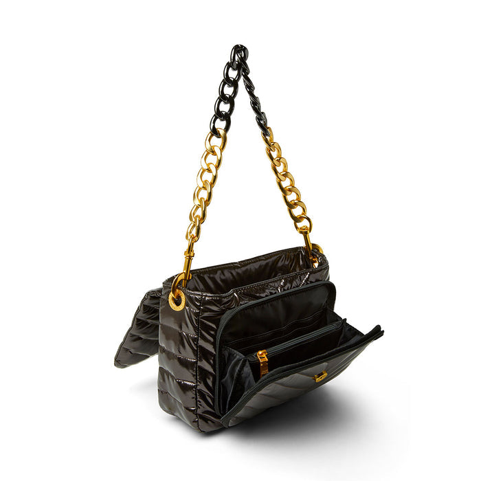 The Muse Bag in Dark Mocha Patent