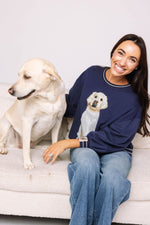 Load image into Gallery viewer, Golden Retriever Sweatshirt in Navy
