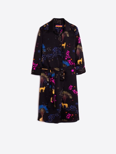 Adriana Dress in Black Cheetah