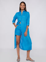 Load image into Gallery viewer, Antonella Dress in Blue Linen
