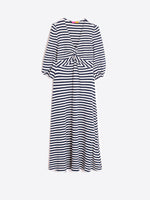 Load image into Gallery viewer, Carolina Dress in Navy Stripe Canale
