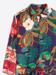 Dafne Dress in Foral Border Print