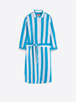 Load image into Gallery viewer, Dover Dress in Bordada with Turquoise Stripe
