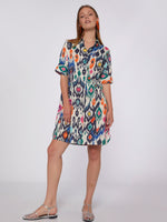 Load image into Gallery viewer, Hester Dress in Multicolor Ikat
