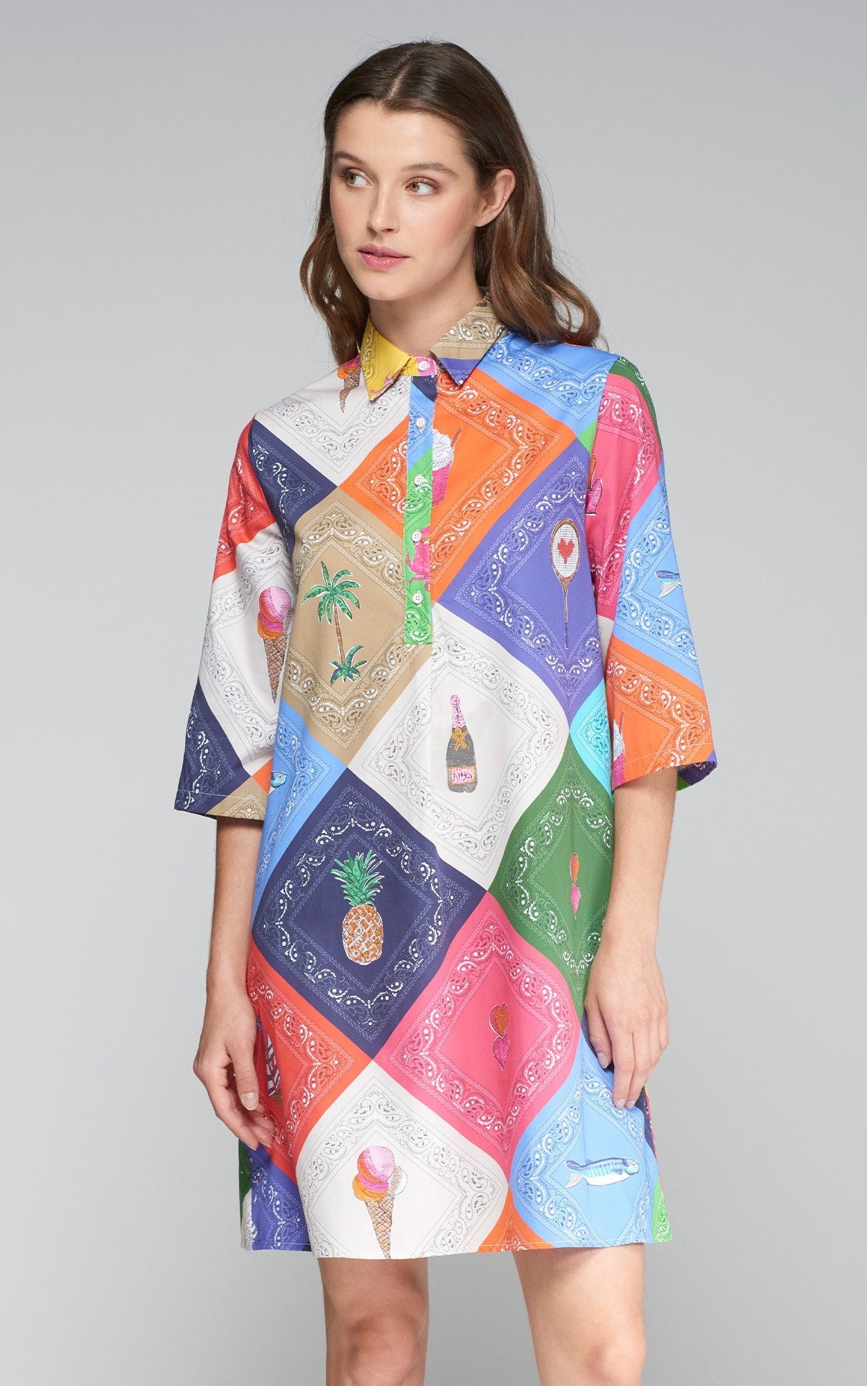 Tyanna Dress in Bandana Multi