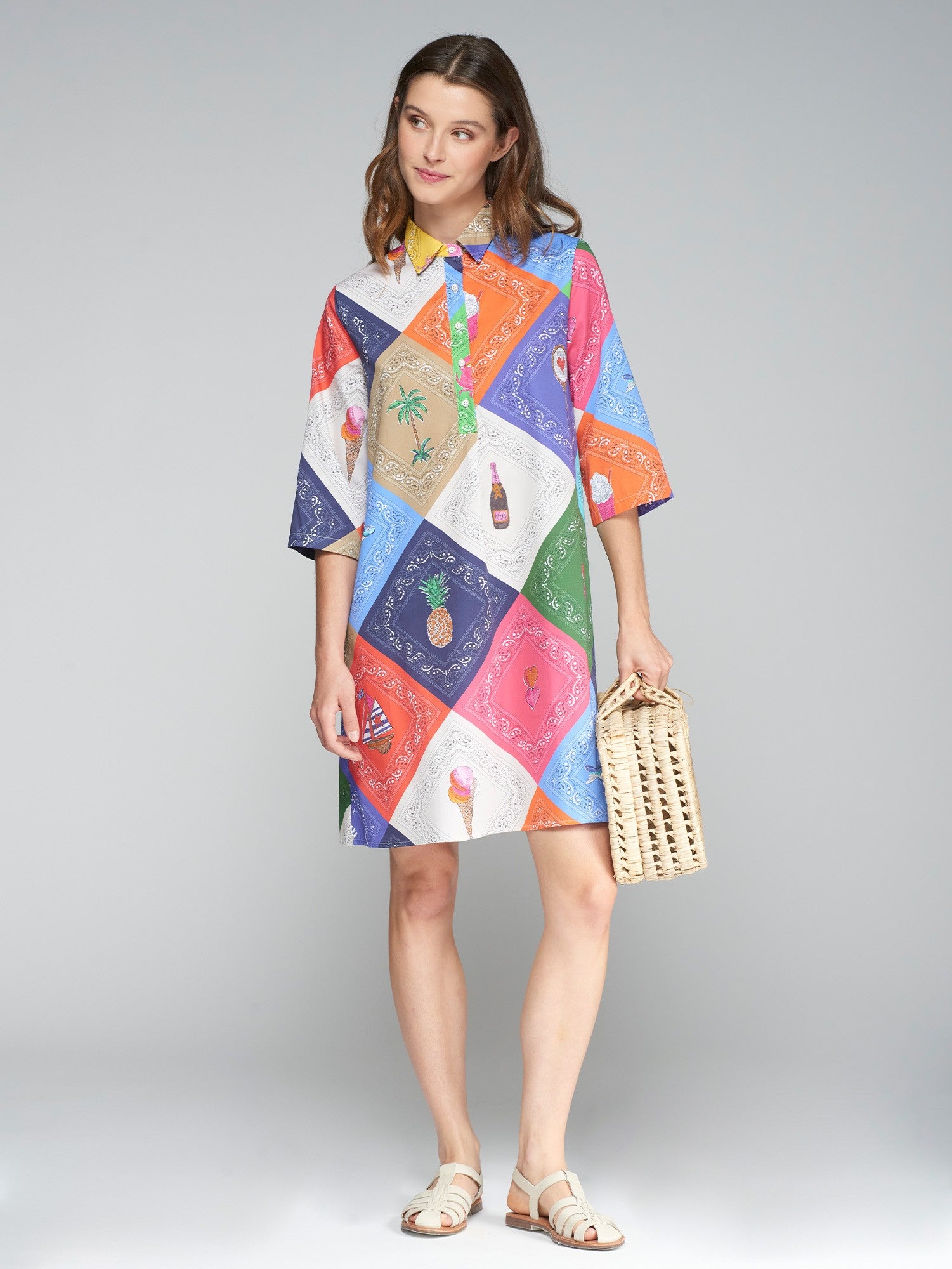 Tyanna Dress in Bandana Multi