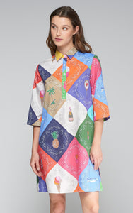 Tyanna Dress in Bandana Multi