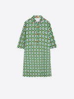 Load image into Gallery viewer, Tyanna Dress in Geometrico Verde Rosa
