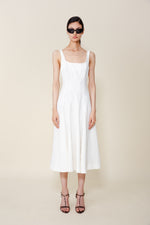 Load image into Gallery viewer, Honeybell Square Neck Midi Dress in White
