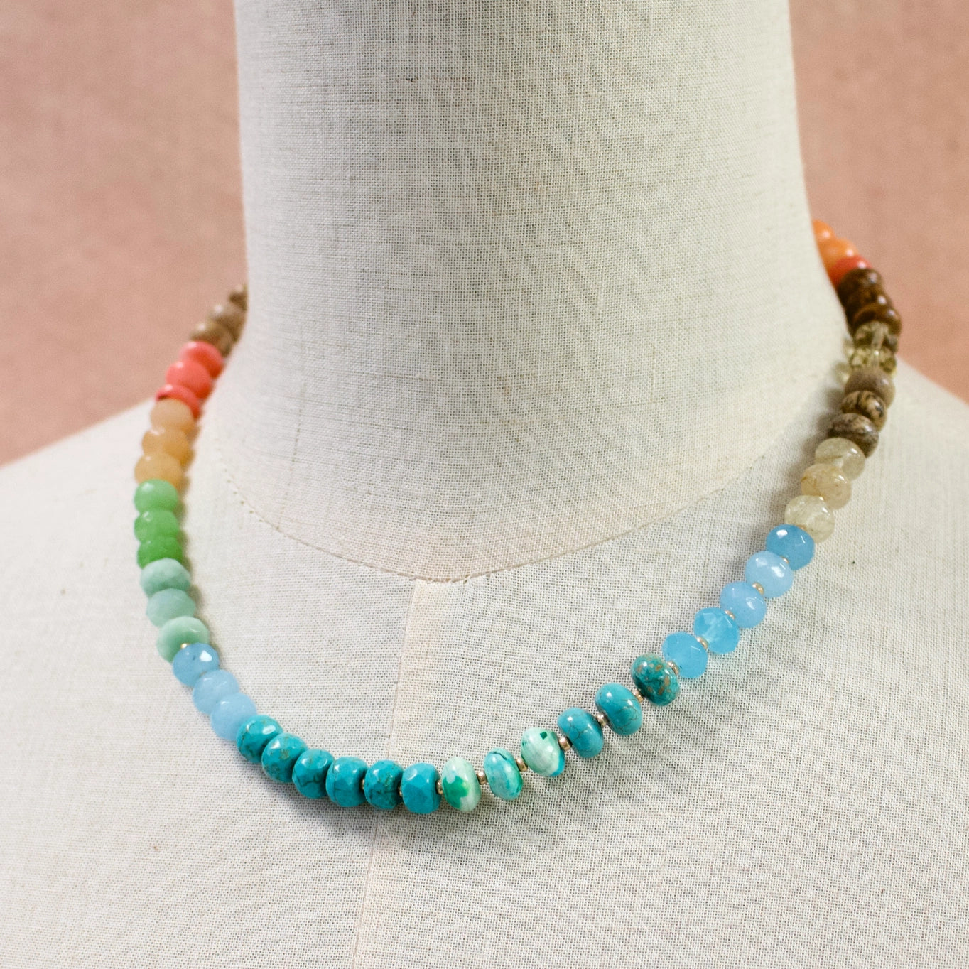 Gemma Medium Rondelle Necklace in Desert